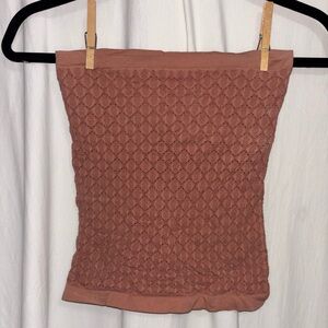 Free People Eyelet Tube Top Brown Size S